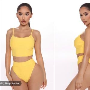 High rise bikini set